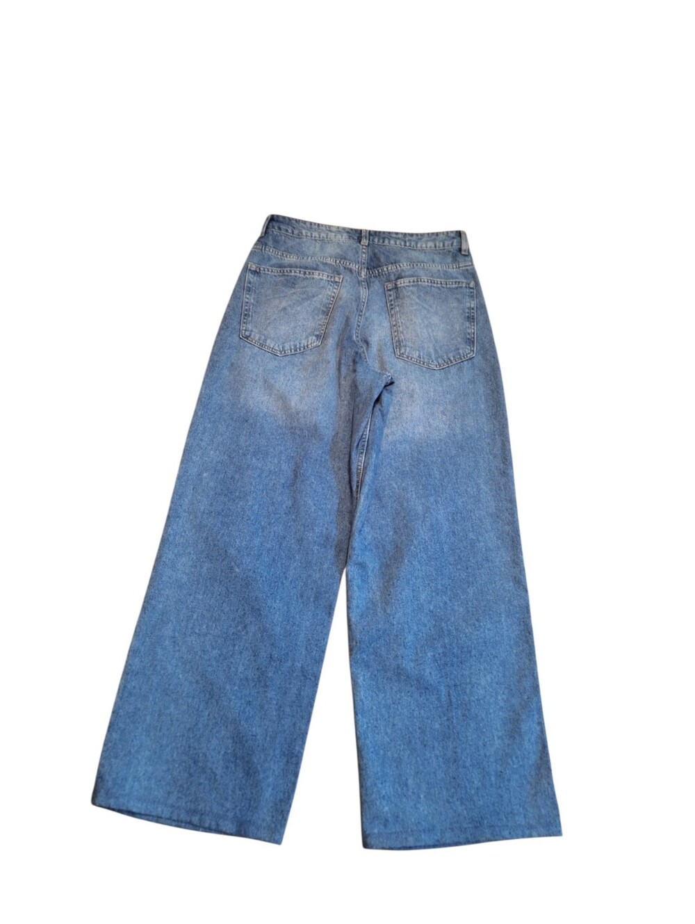 H&M 100% Cotton denim wide leg Jeans ladies 6 READ AD HIGH RISE 30 x 28